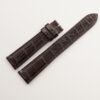 18mm/16mm Dark Brown Genuine Crocodile Skin Leather Watch Strap #WT14344