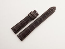 18mm/16mm Dark Brown Genuine Crocodile Skin Leather Watch Strap #WT14344