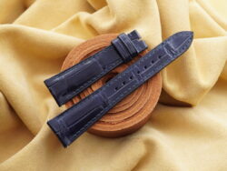 Navy Blue Genuine Crocodile Skin Leather Watch Strap For Patek Philippe #CT2991