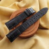 Black Genuine Crocodile Skin Leather Watch Strap For Patek Philippe #CT2986