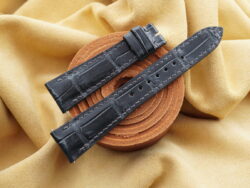Dark Gray Genuine Crocodile Skin Leather Watch Strap For Patek Philippe #CT2989