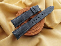 Dark Gray Genuine Crocodile Skin Leather Watch Strap For Patek Philippe #CT2988