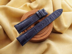 Navy Blue Genuine Crocodile Skin Leather Watch Strap For Patek Philippe #CT2992