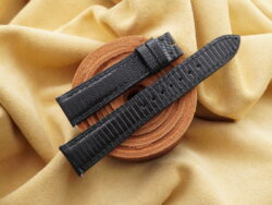 Black Lizard Leather Watch Strap For Cartier Tank Solo, Tank Must, Tank Louis - CUSTOM MADE SERVICE CT3017
