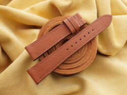 Cognac Genuine Epsom Calf Leather Watch Strap - CUSTOM MADE SERVICE CT2972