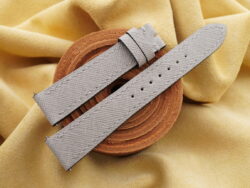 Beige Genuine Saffiano Calf Leather Watch Strap - CUSTOM MADE SERVICE CT2979