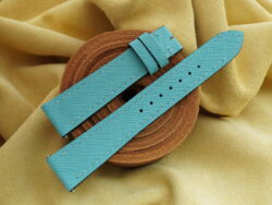 Baby Blue Saffiano Calf Leather Watch Strap - CUSTOM MADE SERVICE CT2964