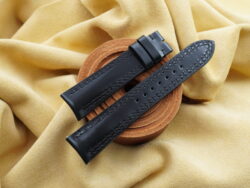 Black Box Calf Leather Curved End Watch Strap For JLC - CUSTOM MADE SERVICE CT3021