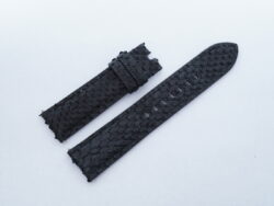 22mm/20mm Black Genuine Python Skin Leather Watch Strap #WT14358