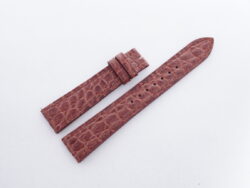19mm/16mm Red Brown Crocodile Leather Watch Strap for Cartier Must Large / Cartier Louis Large #WT14365