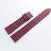 19mm/16mm Red Brown Crocodile Leather Watch Strap for Cartier Must Large / Cartier Louis Large #WT14366