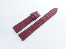 19mm/16mm Red Brown Crocodile Leather Watch Strap for Cartier Must Large / Cartier Louis Large #WT14366
