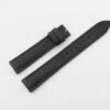 19mm/16mm Black Pebbled Calf Leather Watch Strap for Cartier Must Large / Cartier Louis Large #WT14373