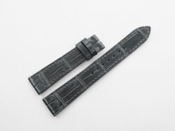 19mm/16mm Gray Crocodile Leather Watch Strap for Cartier Must Large / Cartier Louis Large #WT14368