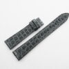 19mm/16mm Gray Crocodile Leather Watch Strap for Cartier Must Large / Cartier Louis Large #WT14367
