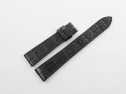 19mm/16mm Black Crocodile Leather Watch Strap for Cartier Must Large / Cartier Louis Large #WT14369