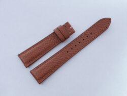 19mm/16mm Tan Brown Pebbled Calf Leather Watch Strap for Cartier Must Large / Cartier Louis Large #WT14375