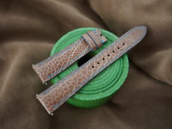 Brown Ostrich Leather Watch Strap - CUSTOM MADE SERVICE CT3090