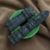 Dark Green Crocodile Stonewash Leather Watch Strap For Panerai - CUSTOM MADE SERVICE CT3104