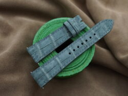 Green Crocodile Stonewash Leather Watch Strap - CUSTOM MADE SERVICE CT3087