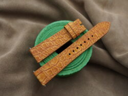 Orange Crocodile Stonewash Leather Watch Strap - CUSTOM MADE SERVICE CT3081