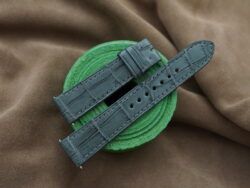 High Grade Matte Dark Green Crocodile Leather Watch Strap - CUSTOM MADE SERVICE CT3052