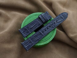 High Grade Matte Navy Blue Crocodile Leather Watch Strap - CUSTOM MADE SERVICE CT3050