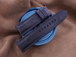 Dark Navy Blue Lizard Leather Watch Strap For Panerai - CUSTOM MADE SERVICE CT3114