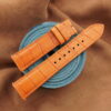 High Grade Tan Brown Alligator Leather Watch Strap - CUSTOM MADE SERVICE CT3042
