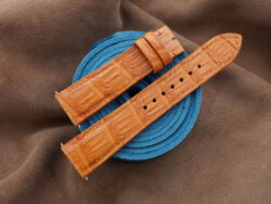 High Grade Tan Brown Alligator Leather Watch Strap - CUSTOM MADE SERVICE CT3044