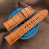 Tan Brown Alligator Leather Watch Strap For Panerai - CUSTOM MADE SERVICE CT3113
