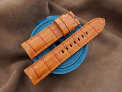 Tan Brown Alligator Leather Watch Strap For Panerai - CUSTOM MADE SERVICE CT3113