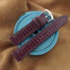 Dark Purple Lizard Watch Strap With Quick Release insert for Dumont Small, Large and Extra Large - CUSTOM MADE SERVICE CT3028