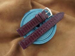 Dark Purple Lizard Watch Strap With Quick Release insert for Dumont Small, Large and Extra Large - CUSTOM MADE SERVICE CT3028