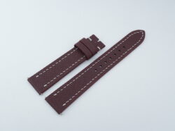 17mm/16mm Blood Red Genuine Epsom Calf Skin Leather Watch Strap #WT14249