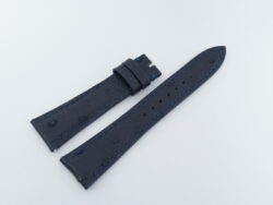 21mm/16mm Navy Blue Ostrich Quill Leather Watch Strap With Quick Release Function #WT14233