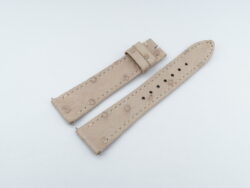 19mm/16mm Beige Ostrich Quill Leather Watch Strap With Quick Release Function for Cartier Must Large / Cartier Louis Large 110mm/ 80mm #WT14230