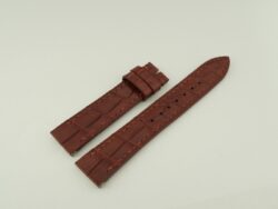 17.5mm/16mm Red Brown Crocodile Leather Integrated Strap for Cartier Dumont Large 110/70mm #WT14251