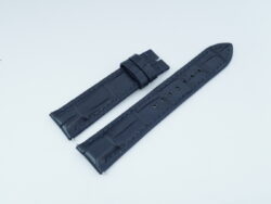 21mm/18mm Navy Blue Crocodile Leather Watch Strap #WT14241