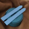 Light Blue Nubuck Calf Leather Deployment Watch Strap For Cartier Tank Solo, Large Model - CUSTOM MADE SERVICE CT2947