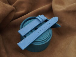 Light Blue Nubuck Calf Leather Watch Strap - CUSTOM MADE SERVICE CT2946