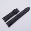 21mm/18mm Black Crocodile Leather Curved End Watch Strap For JLC #WT14270