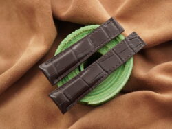 High Grade Matte Black Crocodile Leather Deployment Strap For Tag Heuer- CUSTOM MADE SERVICE CT3093