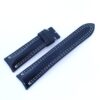 21mm/18mm Navy Blue Genuine Box Calf Skin Leather Curved End Watch Strap for JLC #WT14272