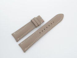 21mm/18mm Taupe Box Calf Leather Curved End Watch Strap for JLC #WT14278