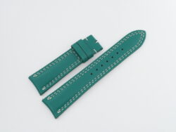 21mm/18mm Jade Green Genuine Box Calf Skin Leather Curved End Watch Strap for JLC #WT14274