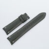 21mm/18mm Olive Green Box Calf Leather Curved End Watch Strap for JLC #WT14279