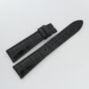 21mm/16mm Black Crocodile Skin Leather Watch Strap For Patek Philippe #WT14332