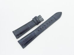 21mm/16mm Navy Blue Crocodile Skin Leather Watch Strap For Patek Philippe #WT14329