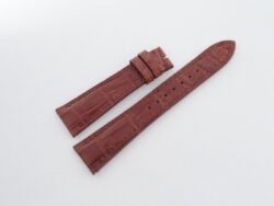 21mm/16mm Cognac Crocodile Skin Leather Watch Strap For Patek Philippe #WT14334